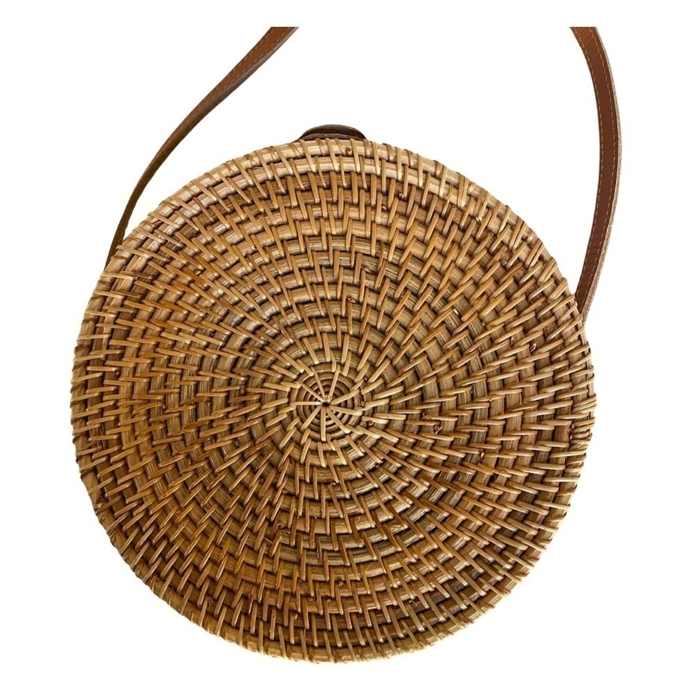 Unbranded Rattan Round Mandala Bag with mother of pearl inlay features - Picture 3 of 11